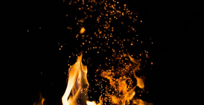 flames and sparks of fire