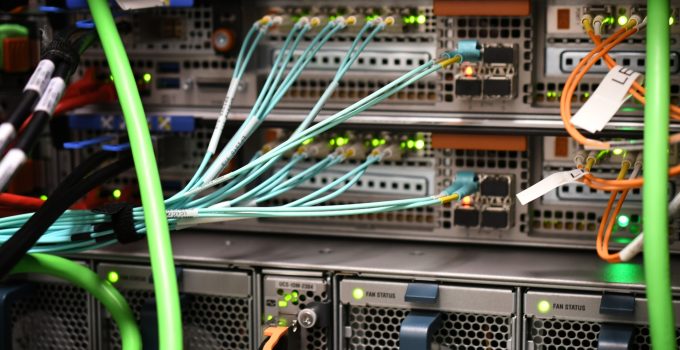 IT Department - cables wires connections to servers