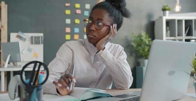 a woman being productive